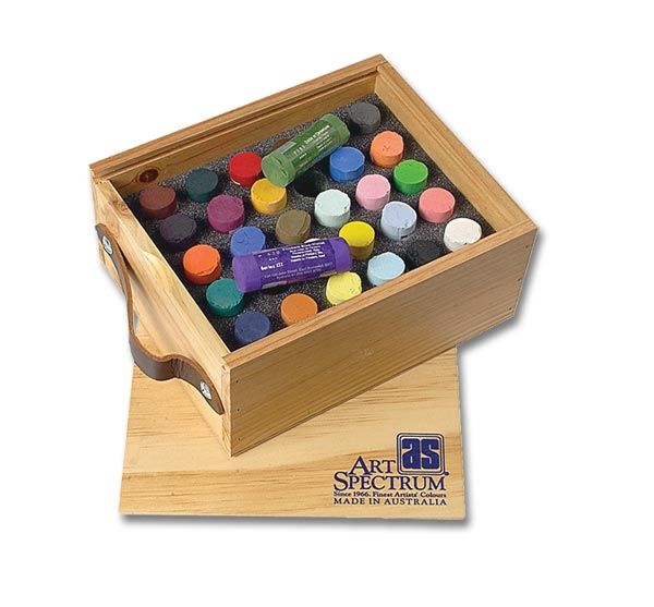Art Spectrum Soft Pastel Wood Box Set of 30 Jumbo - Assorted Colors